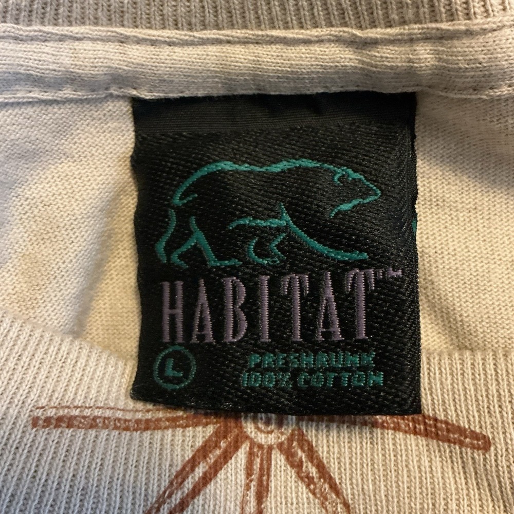 Vintage Habitat Shirt Mens L Cowboys Horses Cattle 90s western graphic USA Tee - Picture 4 of 5